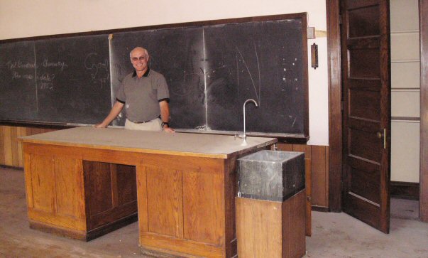 Neil Goodrich has recently died, the blackboard message bids him farewell