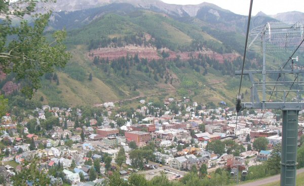 View down toward Mountain Village